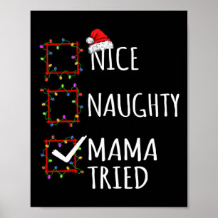 Poster Linda Mama Maldita Triste Lista de Natal Papai Noe