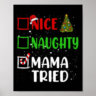 Poster Linda Mama Malvada Triu Lista de Natal Xma