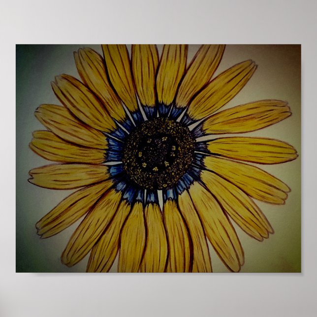 Poster Linda mão esboçada Flor (Frente)