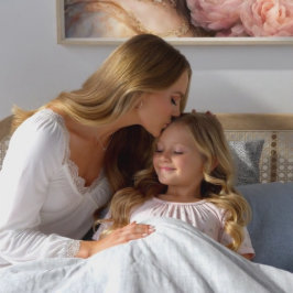 Poster Linda Menina com Rosas Rosa