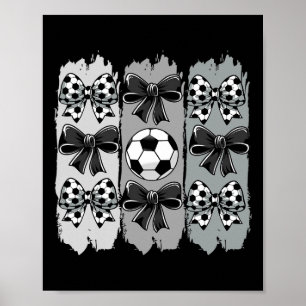 Poster Linda Menina de Futebol Coquete Arco Futebol Doce