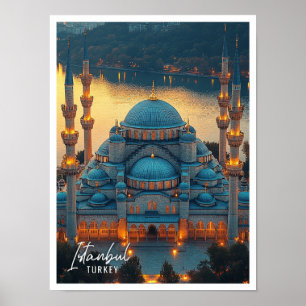 Poster Linda Mesquita Azul Istambul Turquia