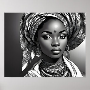 Poster Linda mulher africana