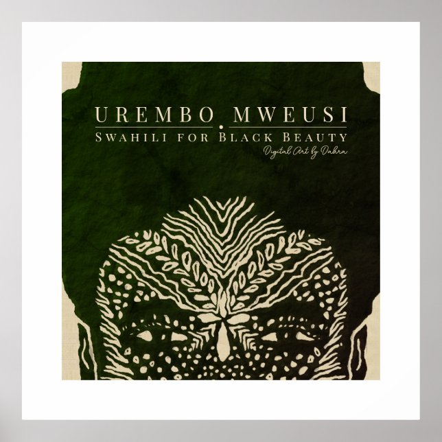 Poster Linda mulher africana (Frente)