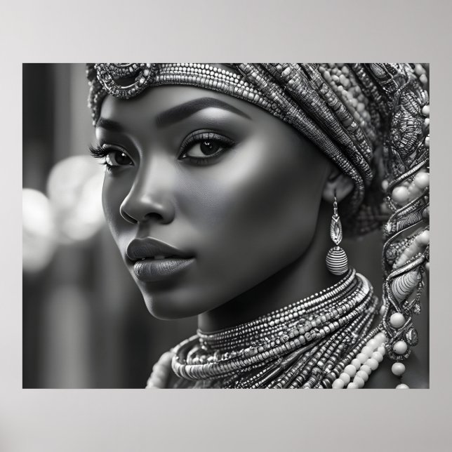 Poster Linda mulher africana (Frente)