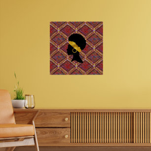 Poster Linda mulher africana Silhouette I