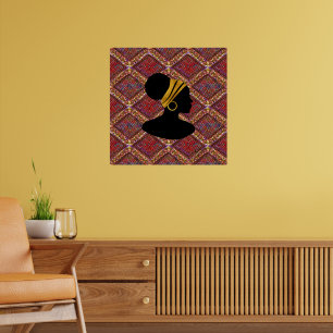 Poster Linda Mulher Negra Silhouette II