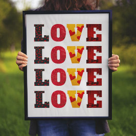 Poster Linda Namorados de Amor, Arte de Muro