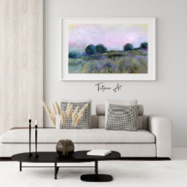 Poster Linda Natureza Azul Púrpura Paisagem Horizontal