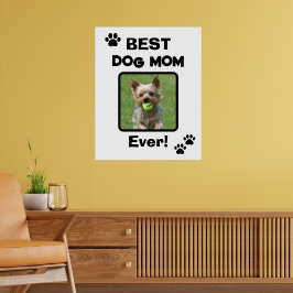 Poster Linda Personalizar Melhor Mãe de Cachorro Gato Já