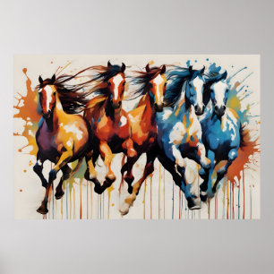 Poster Linda pintura de cavalos