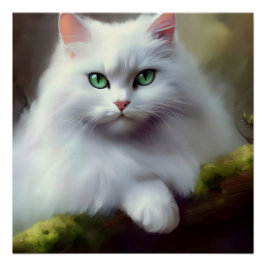 Póster Linda pintura de gato