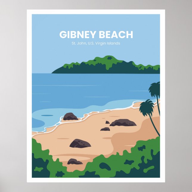 Poster Linda praia de Gibney (Frente)