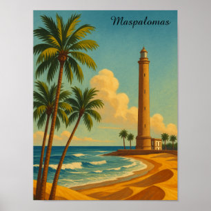 Poster Linda Praia de Maspalomas Meloneras Gran Canaria