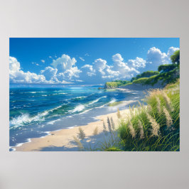 Poster Linda praia no verão