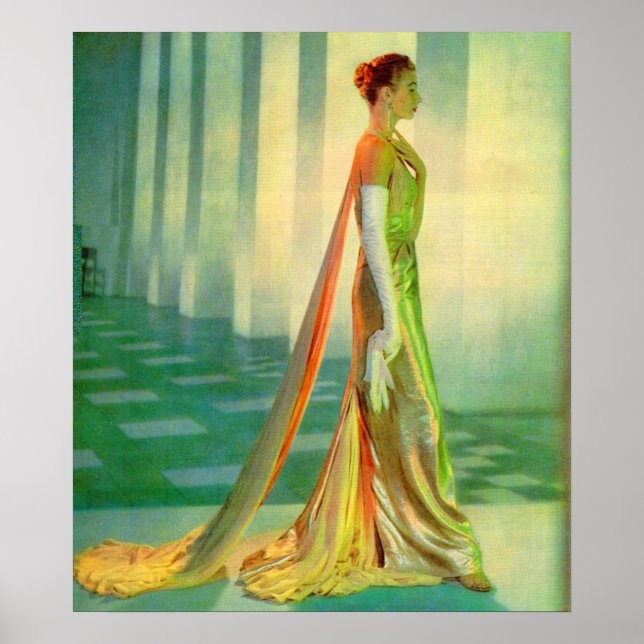 Póster Linda senhora na noite de 1960 (Frente)