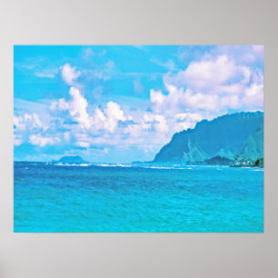 Poster Linda Turquesa Ocean Waves