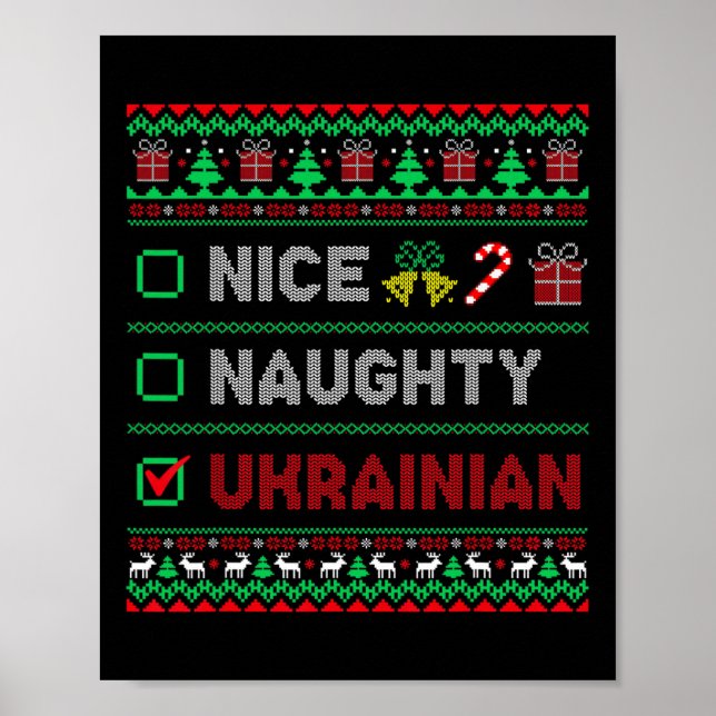 Poster Lindas Malvadas Ucranianas Natal Feio Engraçado Mu (Frente)