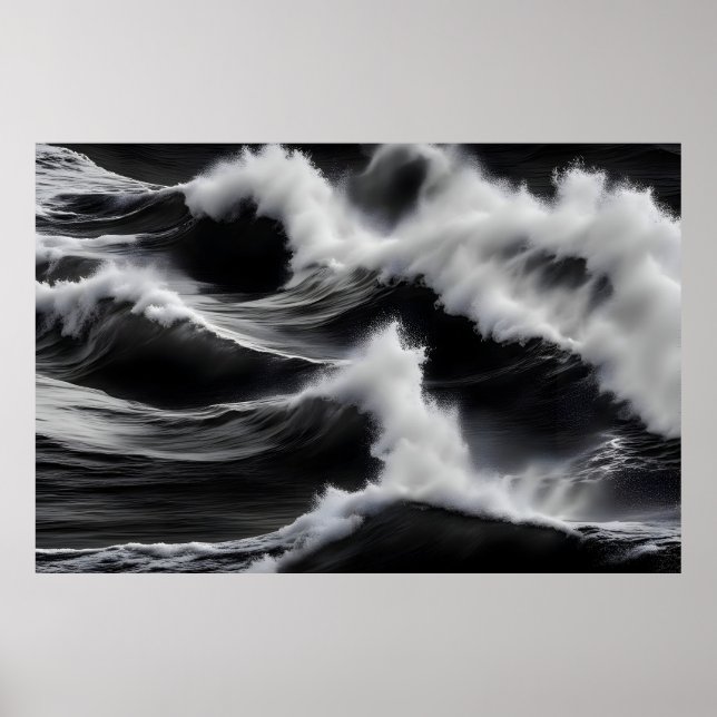 Poster Lindas ondas do mar (Frente)