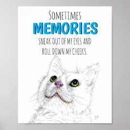 Poster Lindas palavras memoriais de poeta de perda de Pos