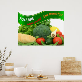 Poster Lindas vegetações: "Você é o que você come"
