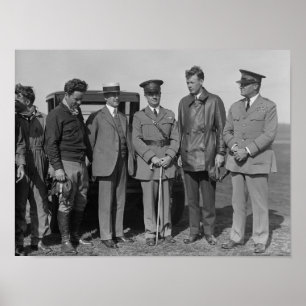 Póster Lindbergh e Wright na fotografia do campo de