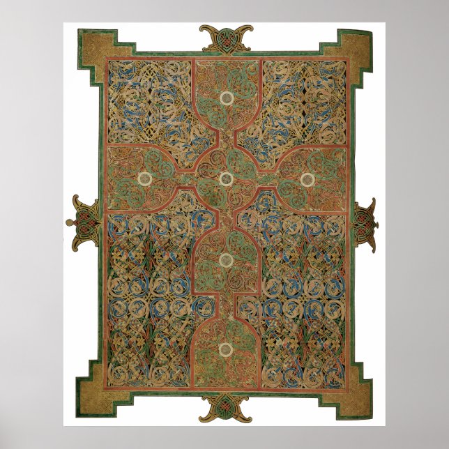 Póster Lindisfarne Cruz Celta (Frente)