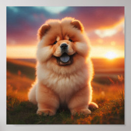 Poster lindo cachorrinho Chow