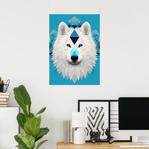 Poster Lindo cachorro Boho Samoyed 