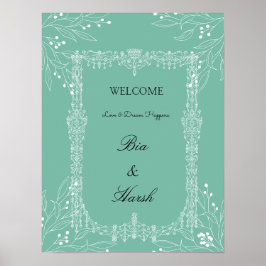 Poster Lindo Cartão de Casamento