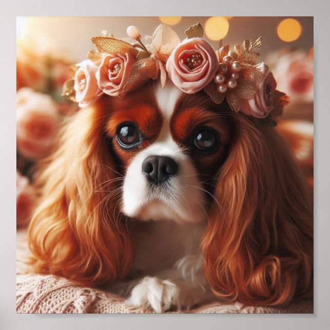 Poster lindo Cavalier King Charles Spaniel (Frente)