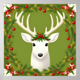 Poster Lindo cervo de Natal 