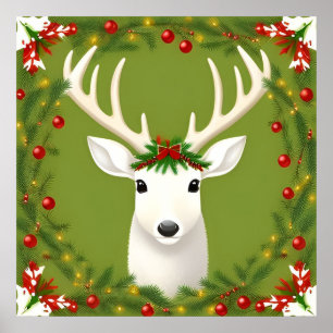 Poster Lindo cervo de Natal 