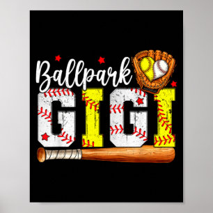 Poster Lindo estádio gigi softbol gigi beisebol gigi