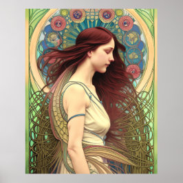 Poster Lindo estilo Art Nouveau