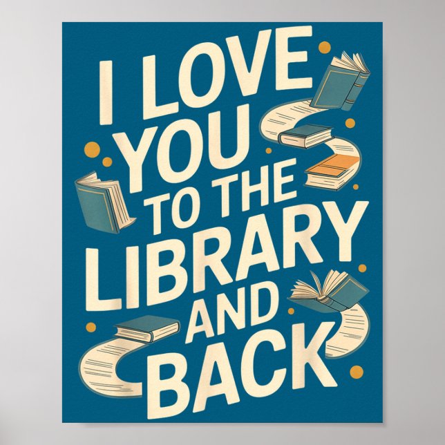 Poster Lindo eu amo você biblioteca de volta citações eng (Frente)