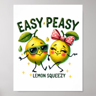 Poster Lindo Fácil Peasy Espremedor de Limão Olá Férias d