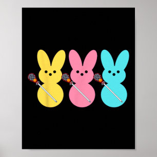 Poster Lindo jogador de lacrosse Bunny Kids Meninos Pásco
