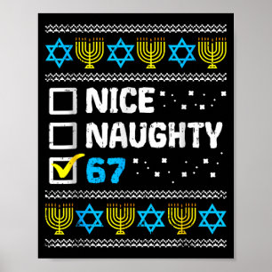 Poster Lindo Malicioso 67 Seis Sete Suéter Feio Hanukkah