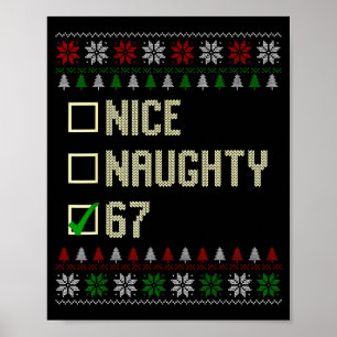 Poster Lindo Malicioso 67 Suéter Feio Engraçado Gíria Bra