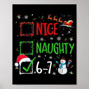 Poster Lindo Natal Bom Travesso 6-7 Boneco de Neve Férias