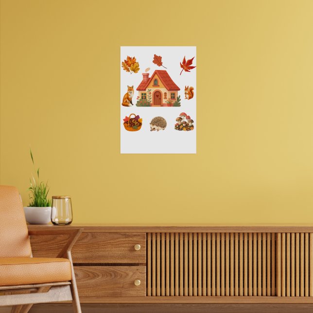 Poster Lindo pôster para casa de outono.  (Sala de Estar 2)