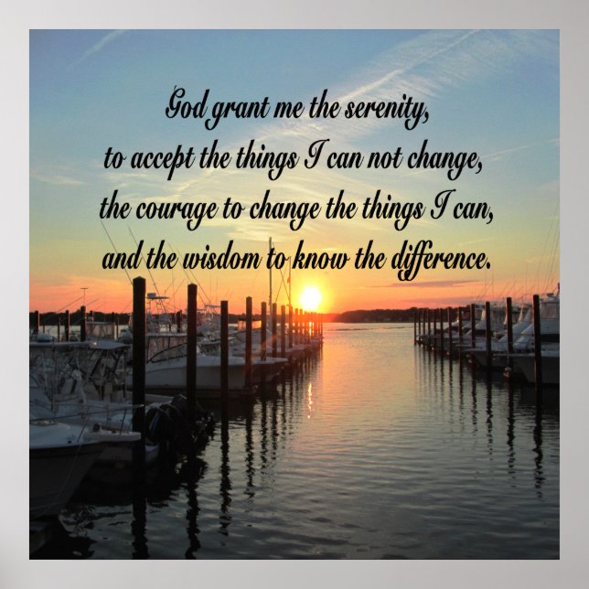 POSTER LINDO SUNSET DE PRAYER DE SERENIDADE ORIGINAL (Frente)
