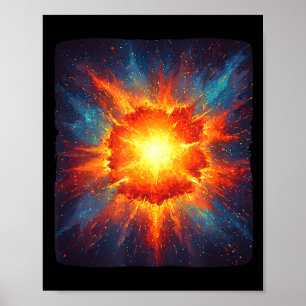 Poster Lindo Traje Gráfico Supernova Colorido Para Menino