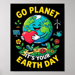 Poster Lindo vai planeta dia da terra coração 2026 nature