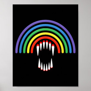 Poster Lindo Vamre Lgbt Halloween Fantasma Arco-íris Gay 