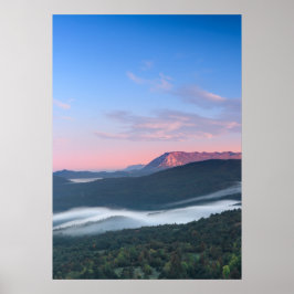Poster Lindo vista do sol sobre Nanos de Šilentabor