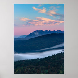 Poster Lindo vista do sol sobre Nanos de Šilentabor