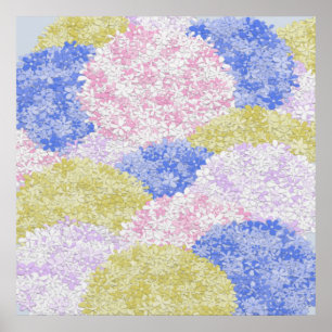 Poster Lindos Campos De Hydrangeas