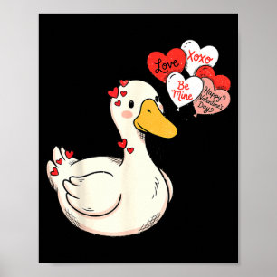 Poster Lindos e Engraçados Gooses Pato Amor Casal no Dia